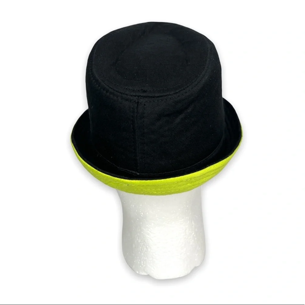 Teenage Mutant Ninja Turtles Print Nickelodeon Fedora Hat Black‎ Chartreuse OSFM